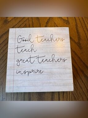 T.J.Maxx White and Black Notebook-Style Inspirational Sign